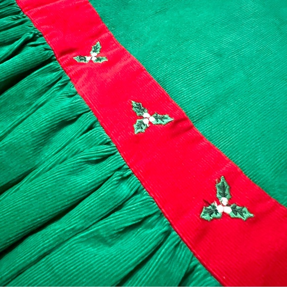 🎄Vintage Hartstrings Girls Christmas Dress Set Green Red White Size 6 NWT - Picture 7 of 16